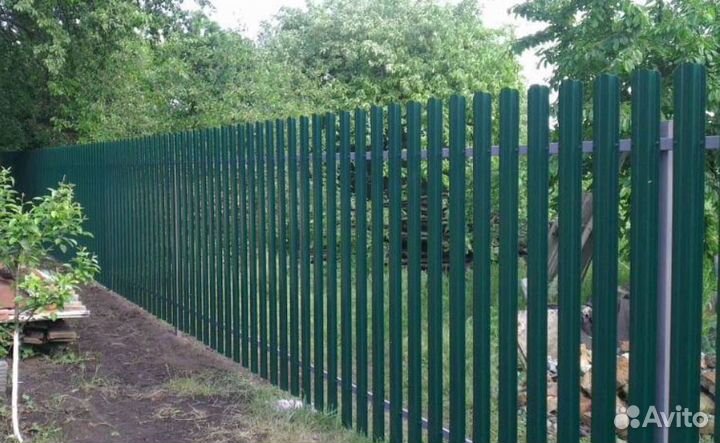 Забор металлический цена за метр работа по договор