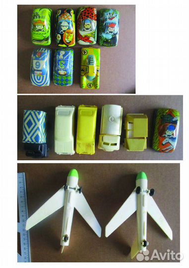 Игрушки СССР машинки, самолеты, металл, пластик