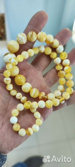 Янтарные бусы натуральные