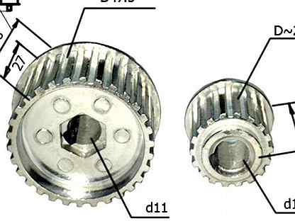 Комплект шкивов для рубанка rebir IE-5708/5709