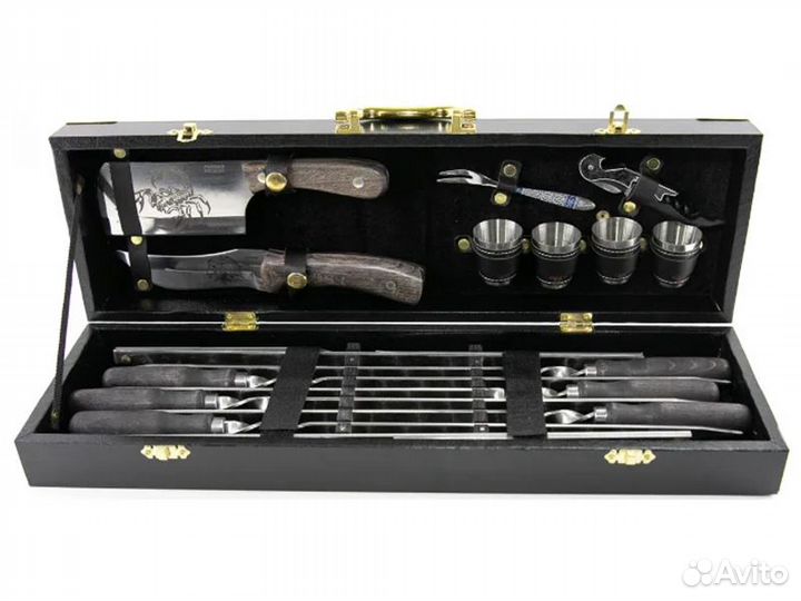 Шампура Шашлычный набор Подарок в кейсе чемодане