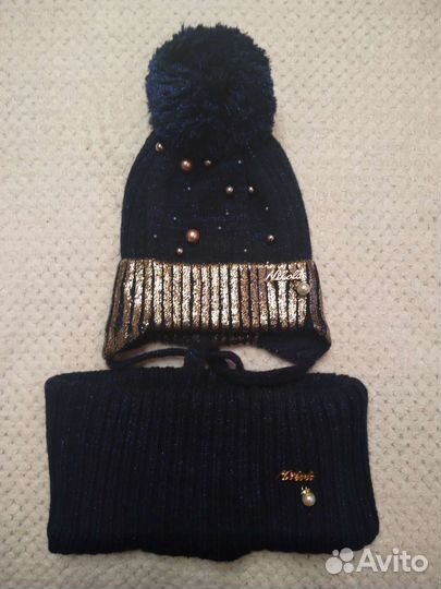 Комплект шапка, шарф