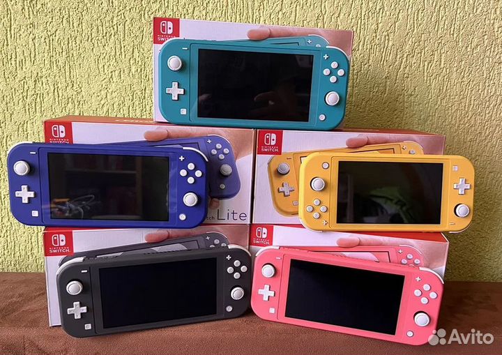 Nintendo switch lite +128 gb, прошитые, новые