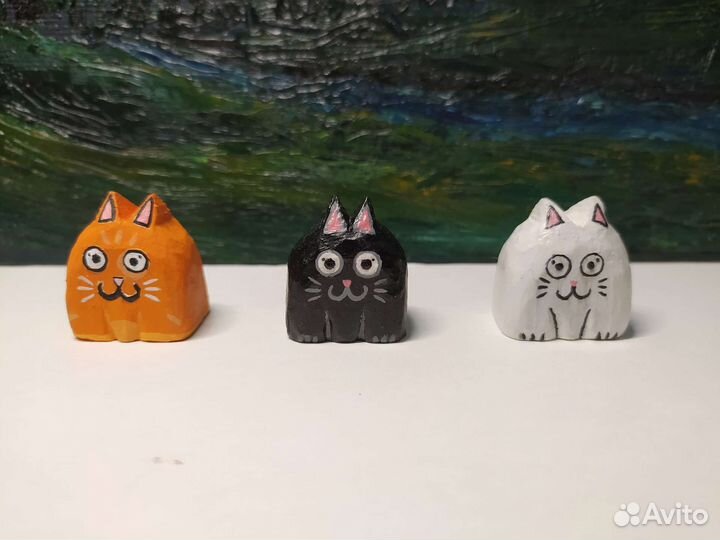 Котята из дерева