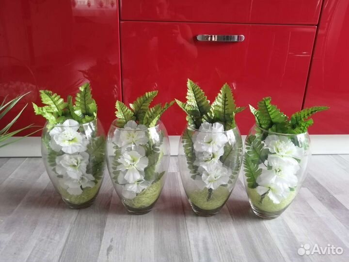 Вазы с цветами, композиции