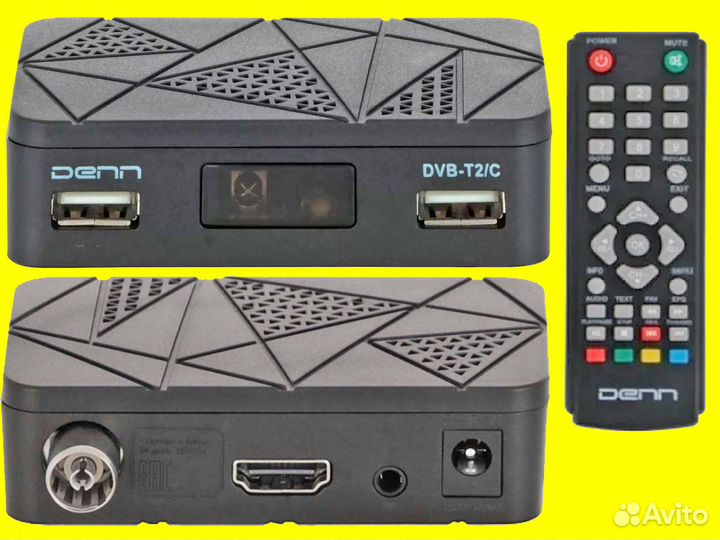 Приставка DVB T2 Denn DDT-151. Гарантия 6 месяцев