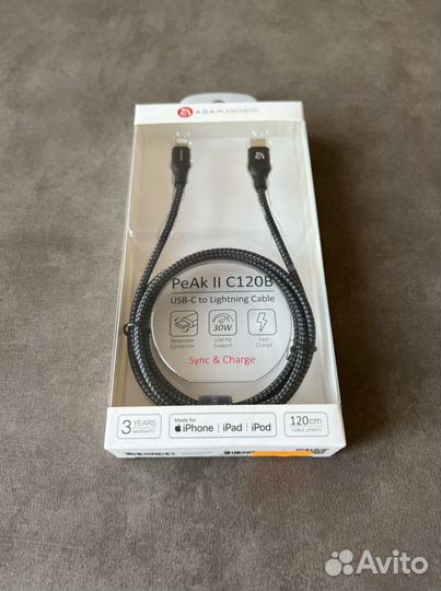 Кабель Adam Elements PeAk II USB-C-Lightning 1.2m