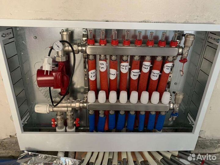 Монтаж теплого пола, отопление, водоснабжение