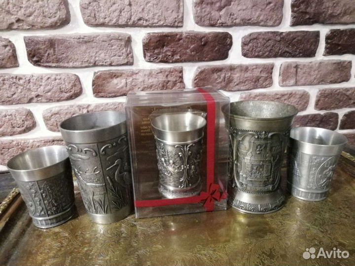 Старинные оловянные бокалы Германия