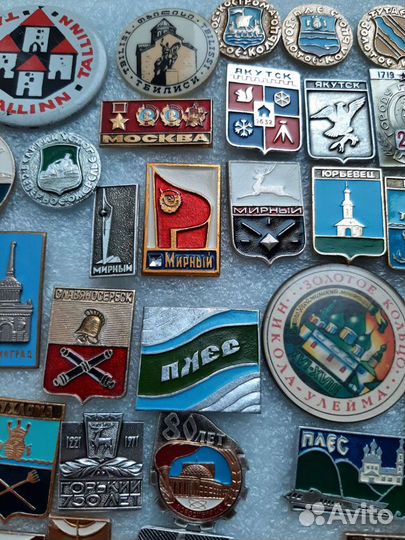 Значки города, Плес, Кострома, Иваново, гербы