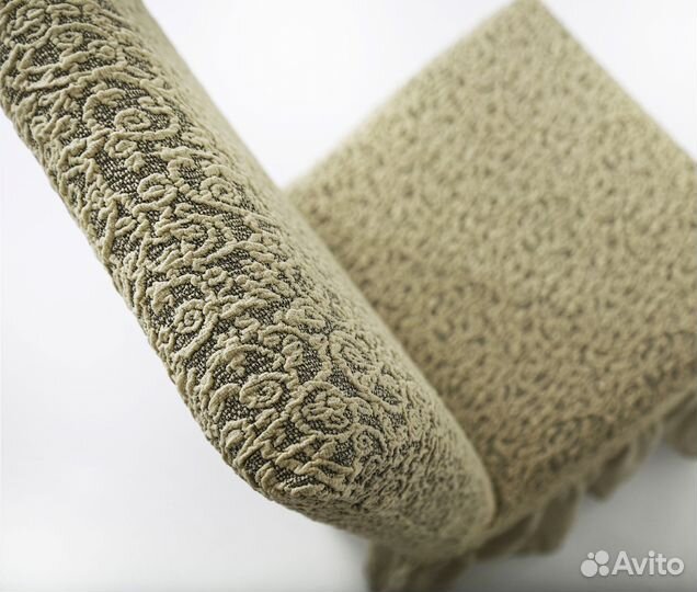 Чехол на стул со спинкой и юбкой Venera, Бежевый