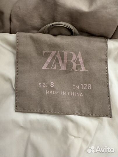 Парка Zara осенняя утепленная 128 и 2 платья HM