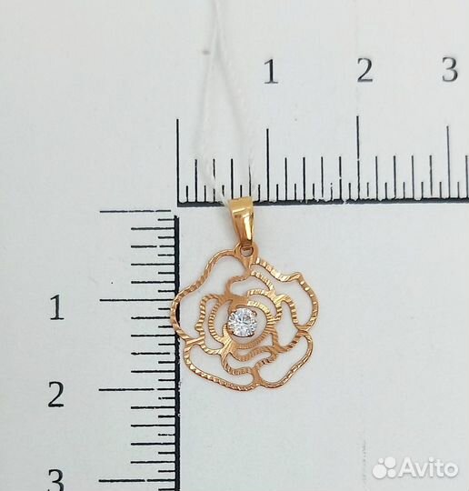 Подвеска с синтетическим камнем Золото