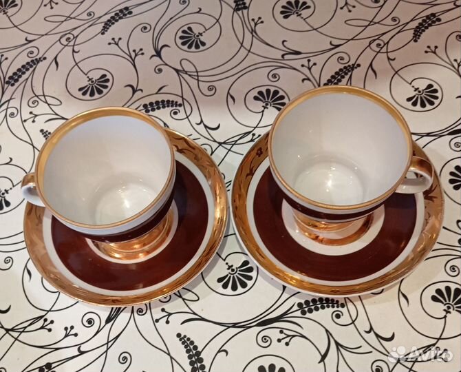 Чашка с блюдцем фарфор внегр лфз