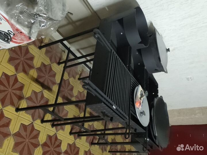 Казан чугун печка