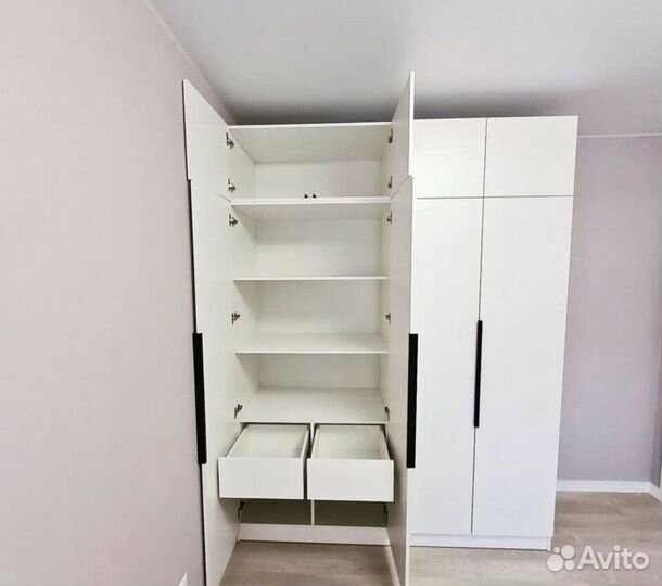 Шкаф с распашными дверьми на заказ, Рассрочка