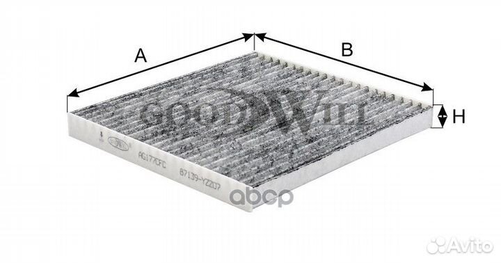 Фильтр салона toyota avensis II/corolla 02- уго