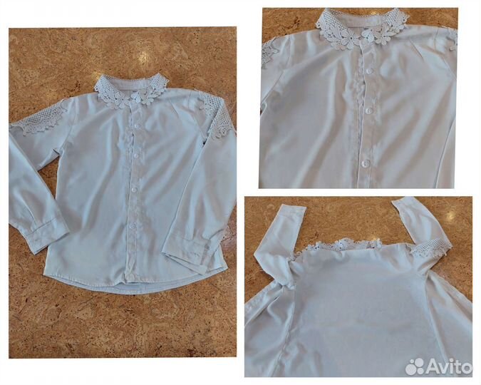 Блузки школьные на 128-140см