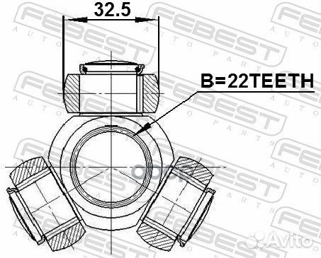 Трипоид hyundai accent 11/blue USA 2011- 2216-C