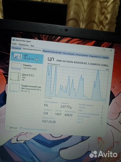 Свежий производительный ноутбук