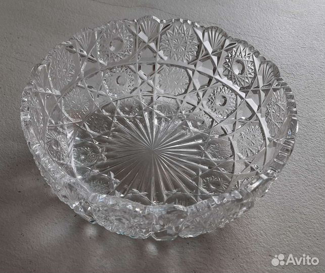 Ваза для фруктов хрусталь