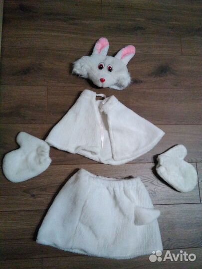 Новогодний костюм зайчика для девочки