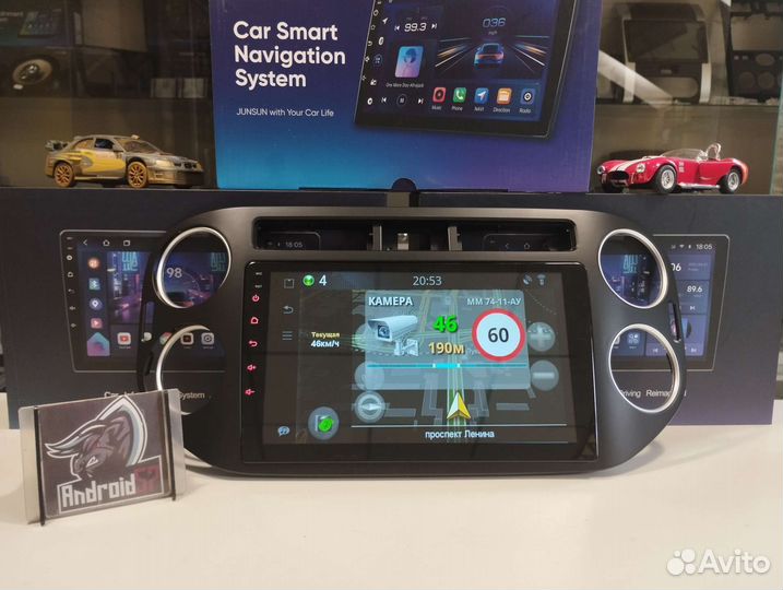 Магнитола volkswagen tiguan (Черная рамка)