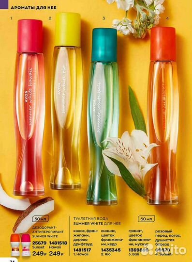 Туалетная вода женская от avon