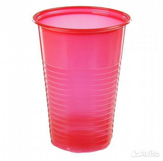 Набор одноразовых стаканов пластик, 20х200 мл,розо