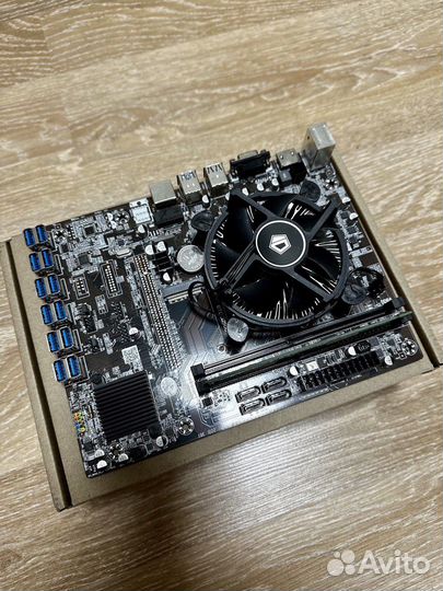 Материнская плата BTC b250с процессор PentiumG4400