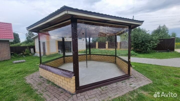 Гибкие окна из пвх от производителя для беседок и