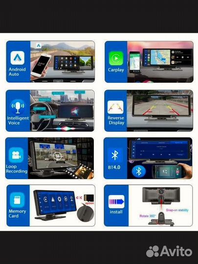 Видео регистратор с Carplay и Android Auto