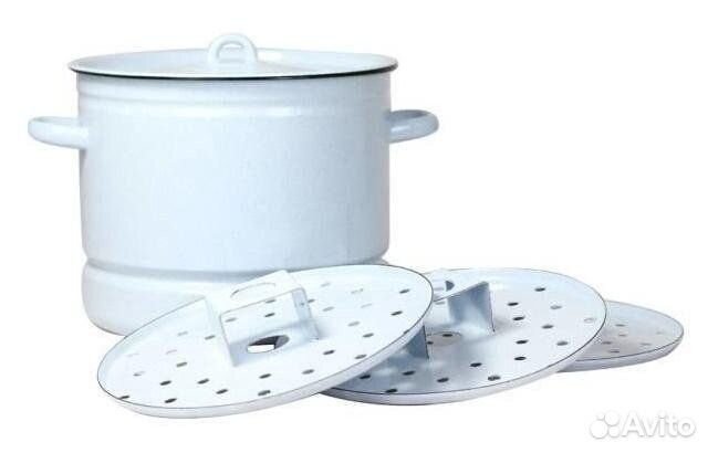 Мантоварка эмалированная 3-вставки 9л Лысьва