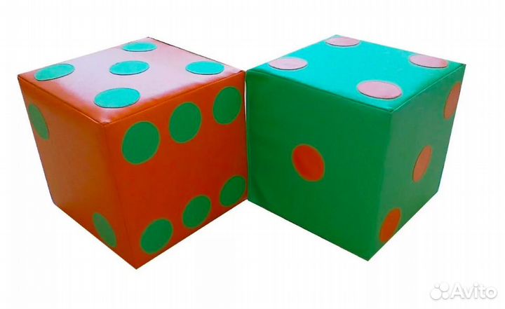 Игровой набор мягких кубиков Кости 2 шт