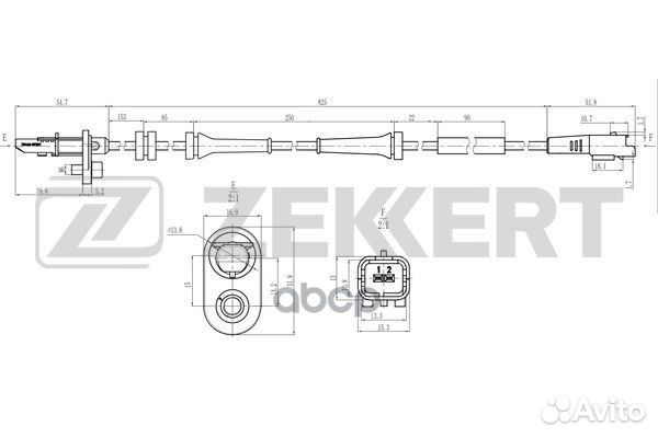 Датчик ABS передн. Citroen Jumpy 07- Fiat Scud
