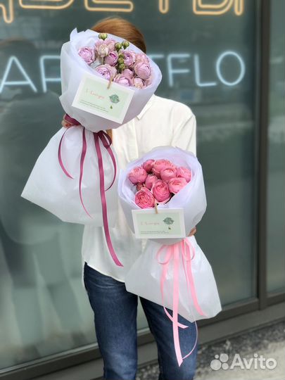 Букет из пионовидных роз