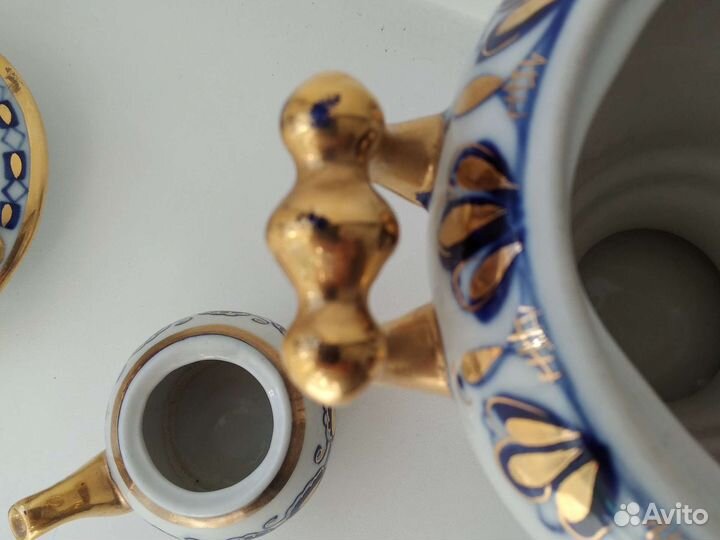 Самовар сувенирный Гжель из СССР