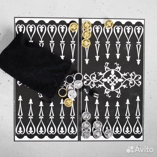 Нарды в мешочке с полем 'вдв', 13 х 20 см