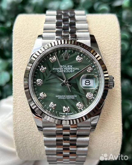 Часы Rolex Datejust 36mm green Palm