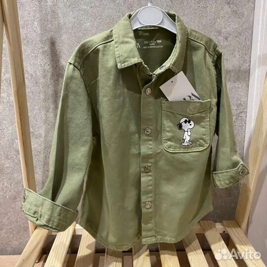 Джинсовая рубашка zara детская