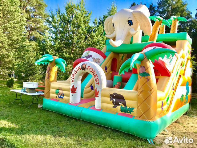 Надувной батут слоник