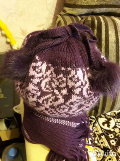 Шапка (берет) +шарф