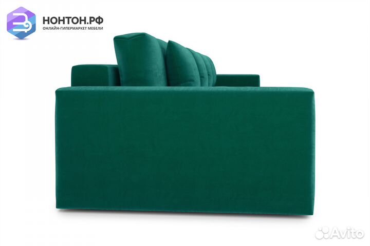 Диван прямой тик-так Монарх изумрудный