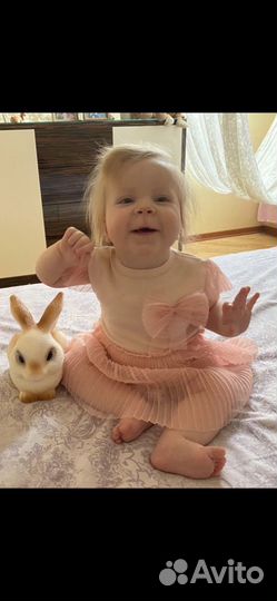 Платье боди для девочки 74