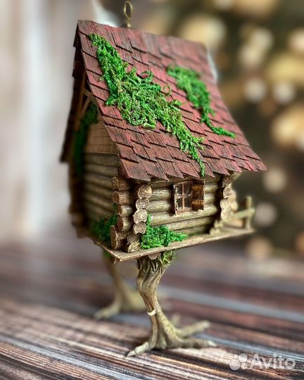 Елочная игрушка ручной работы, Избушка бабы Яги