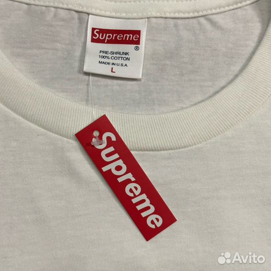 Футболка Supreme box logo Milan Last Supper