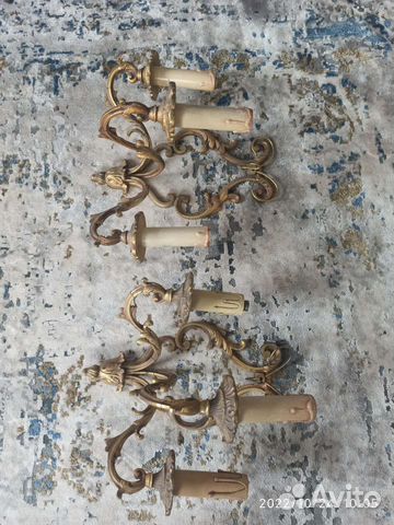 2 антикварных бра, середина XX века