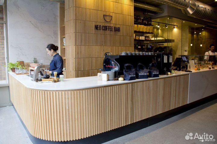 Стойка для кофе, барная стойка кофе