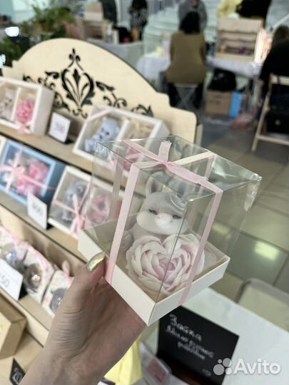 Набор мыла с зайкой и пионом