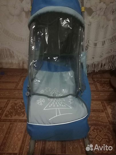 Детские санки с колесами бу